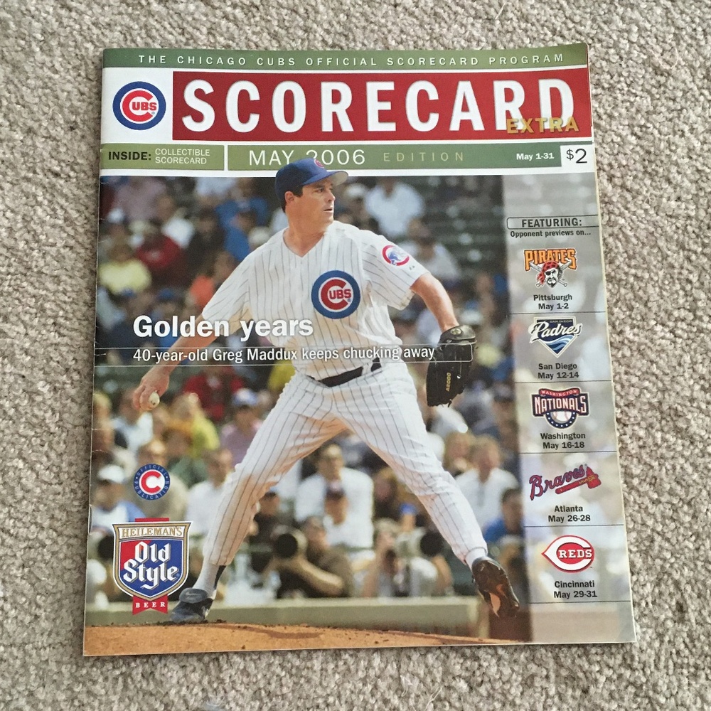 Collectible: Chicago Cubs Scorecard Program May 2006